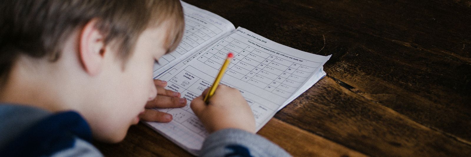 boy writing