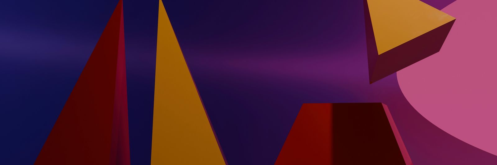 Various geometric shapes on a gradient background